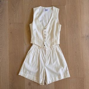 Scout Goods Vest & Shorts Set - Salt Linen